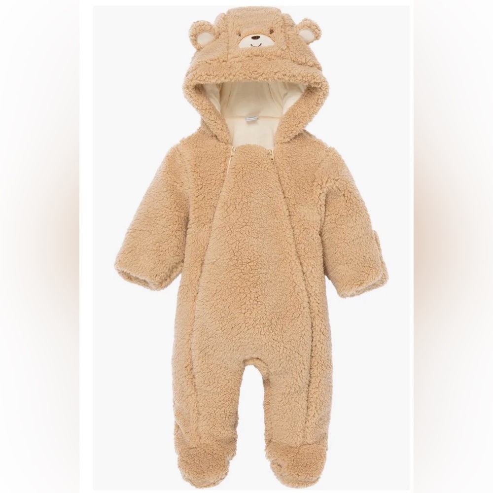 Little Me Fuzzy Bear Pram Suit 6-9 Month